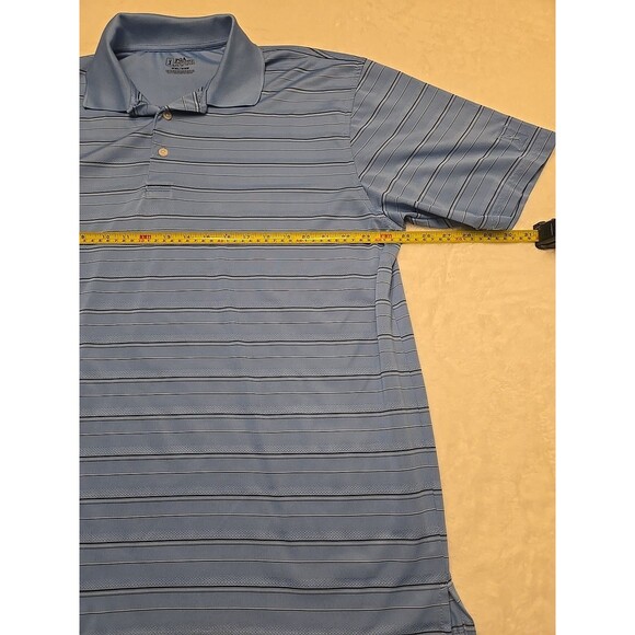 PGA Tour Men's Golf Polo Shirt Blue Color W/ Stripes 100% Polyester Size XXL - Picture 6 of 8